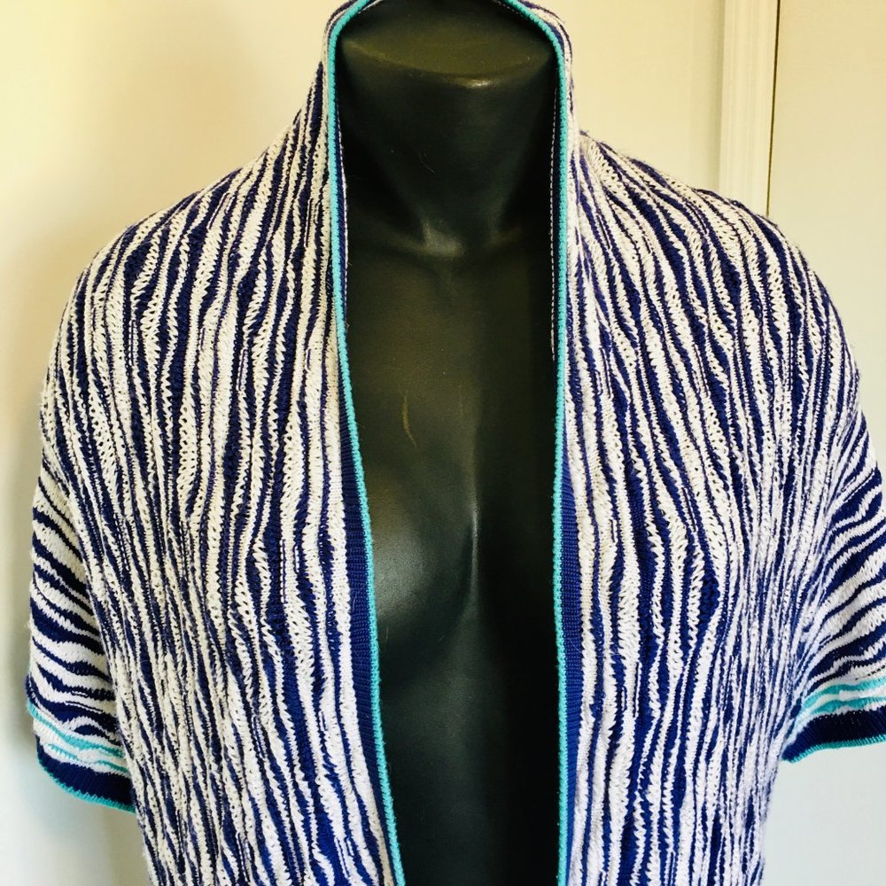 Ruby Rd. Blue & White Beach Cover Up - Picture 4 of 7